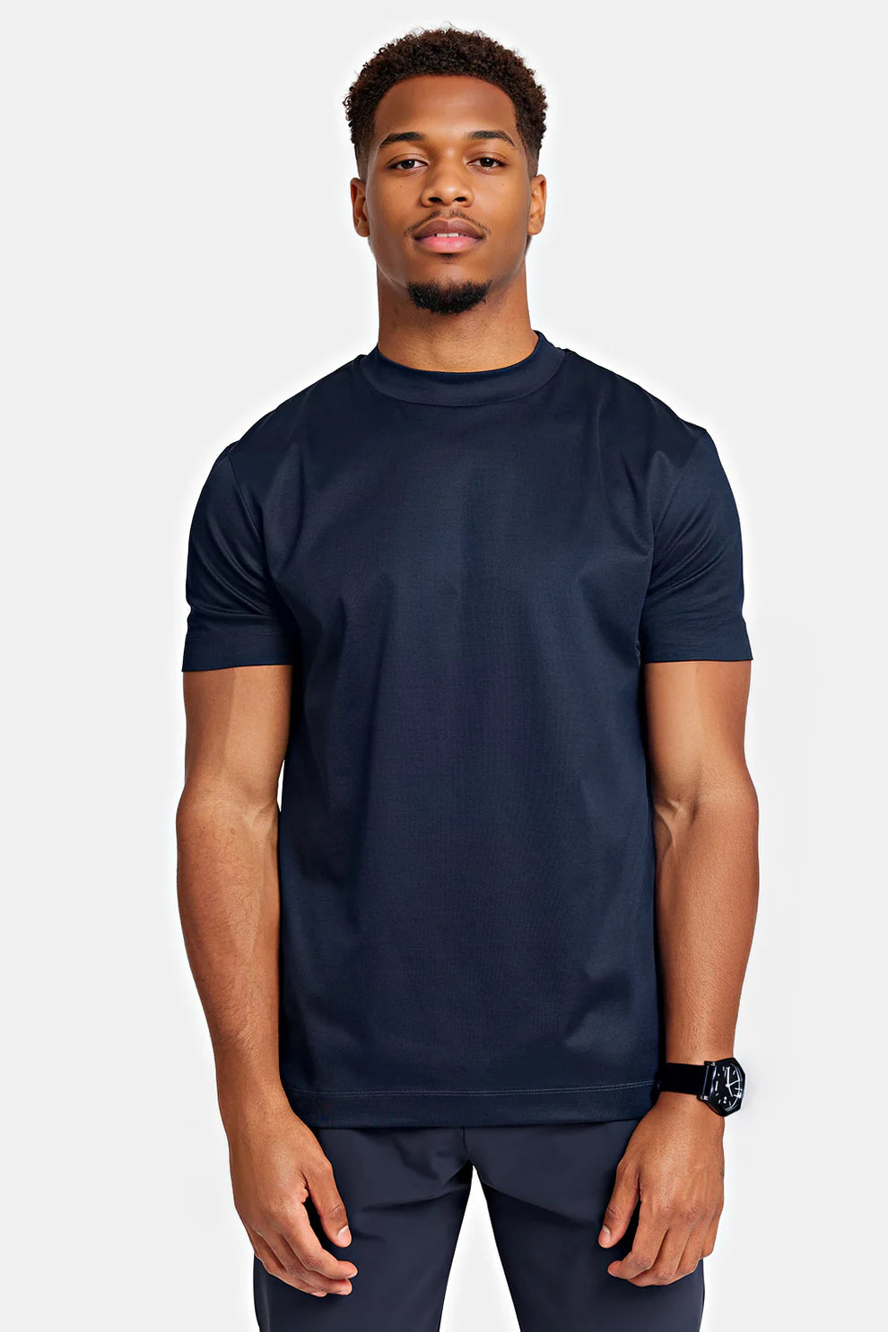 Luxurious Shiny Dark Blue T-shirt
