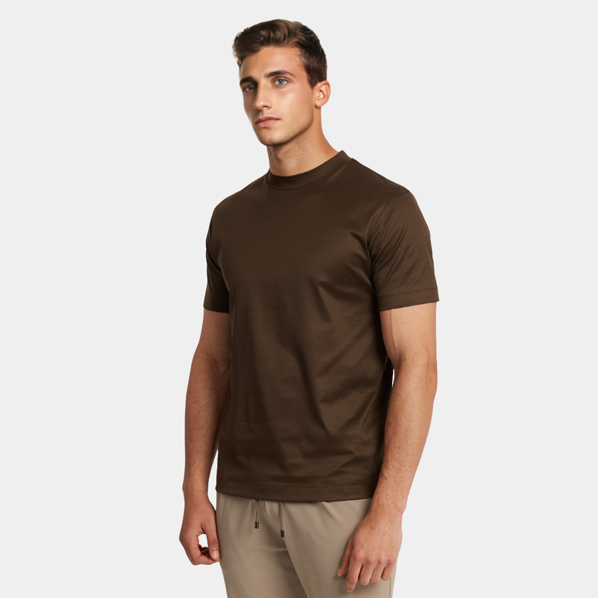 Luxurious Shiny Dark Brown T-shirt