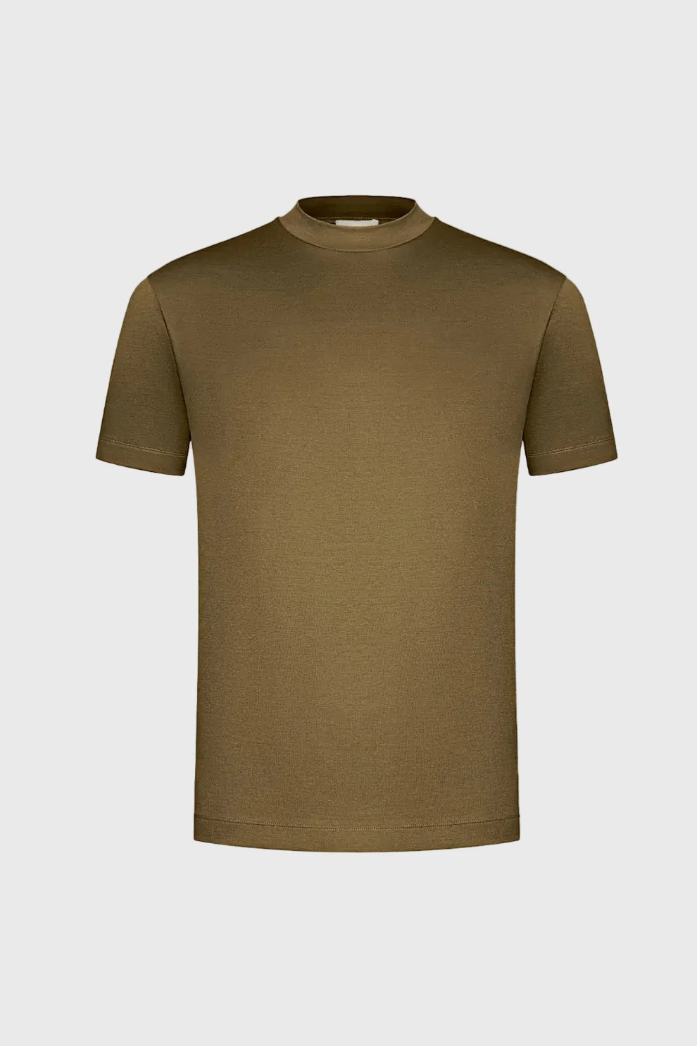 Luxe glanzend olijfgroen T-shirt