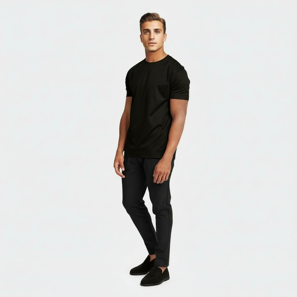 Luxurious Shiny Black T-shirt