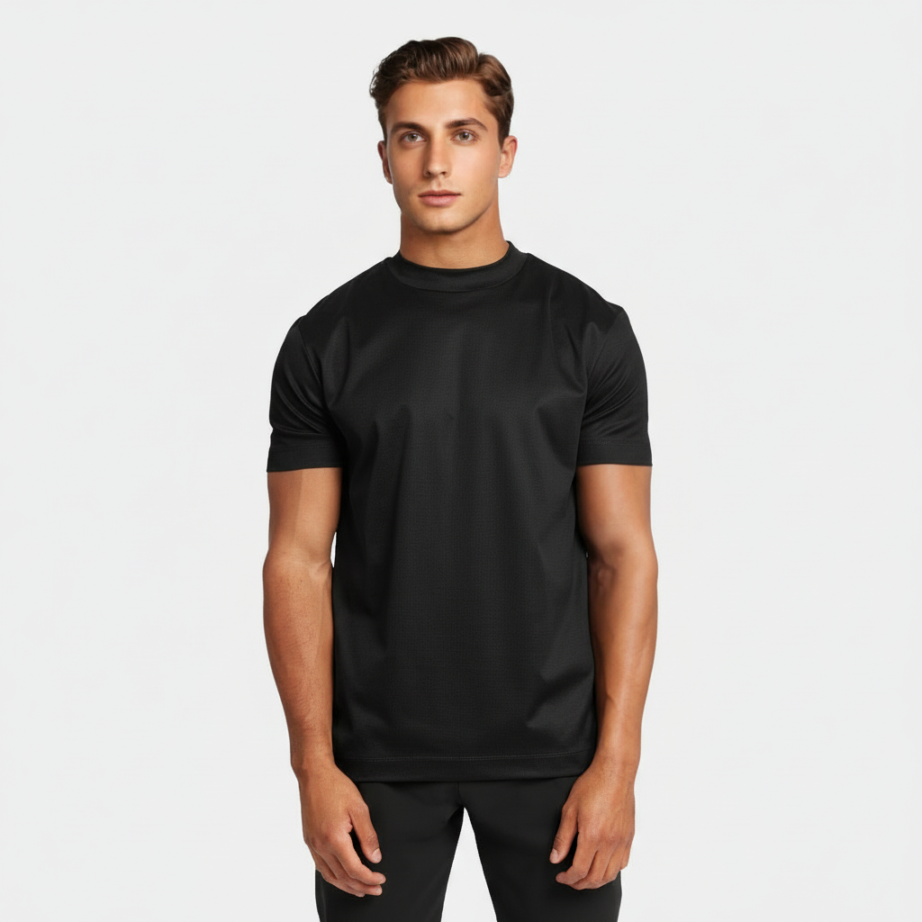 Luxurious Shiny Black T-shirt