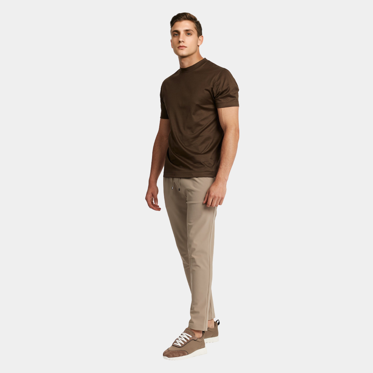 Luxurious Shiny Dark Brown T-shirt